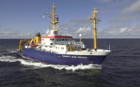 The IOW research vessel "Elisabeth Mann Borgese" on the Baltic Sea