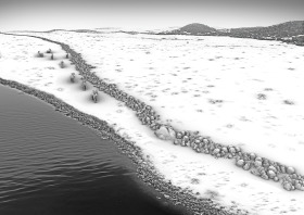 Reconstruction of the post-glacial hunting structure discovered off Rerik in the Baltic Sea