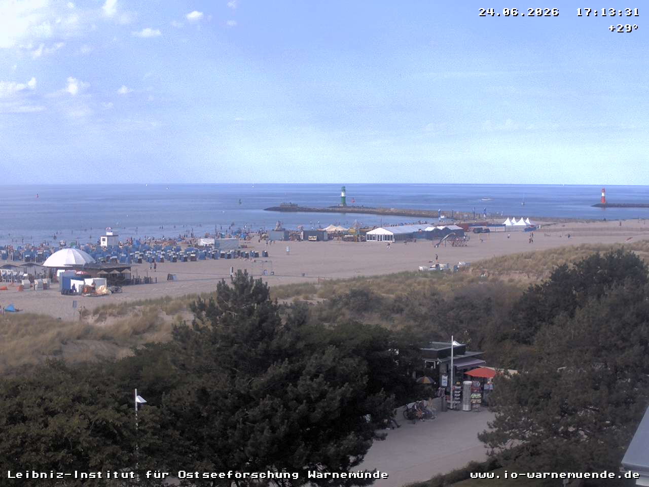 Webcam vom Warnemünder Strand